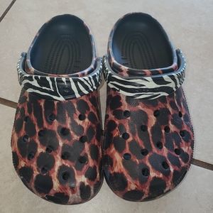 Animal print Crocs